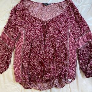 Women’s American eagle outfitters long sleeve blouse with tie front. Size S, $10